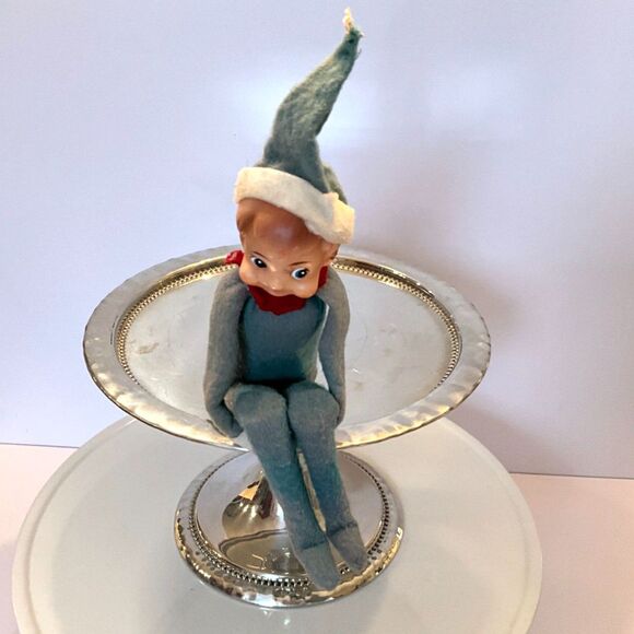 Pixie Legend Inarco Knee Hugger Elf Pixie 1965 Japan green and red felt - Picture 2 of 5